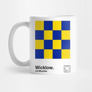 County Wicklow / Original Retro Style Minimalist Poster Design Mug